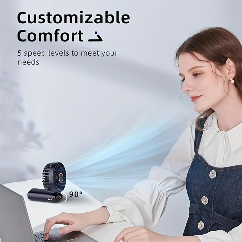 Portable Mini Fan — Rechargeable & Foldable