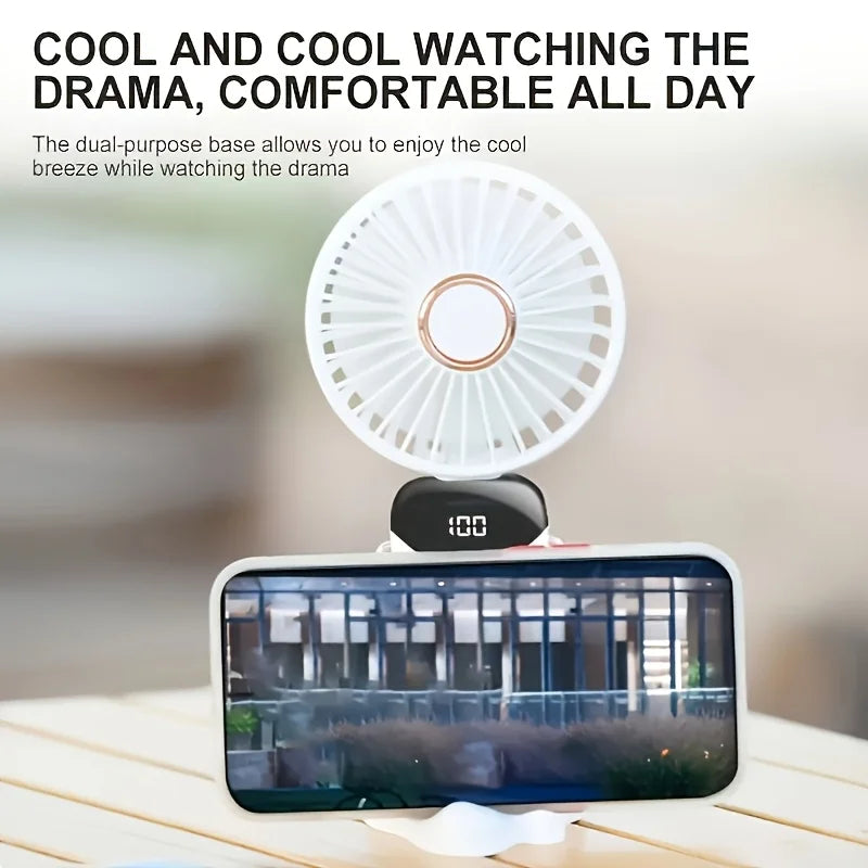 Portable Mini Fan — Rechargeable & Foldable